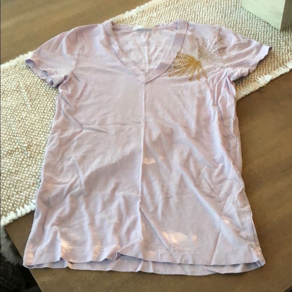JCREW Lilac Pastel Purple Tee Shirt Size Small